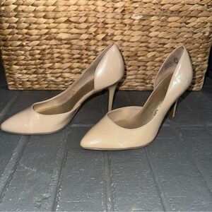 Brash‎ Women's Size 8 Nude Tan Pointed Toe Heels Classy Formal Dressy Pumps